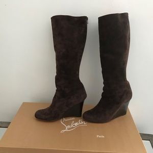 Christian Louboutin Wedge Size 40 Boots-AUTHENTIC